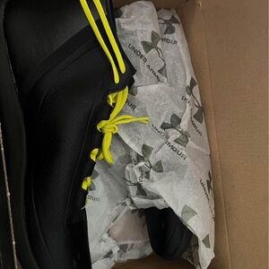 Under Armour Black Sneakers with Yellow Accents